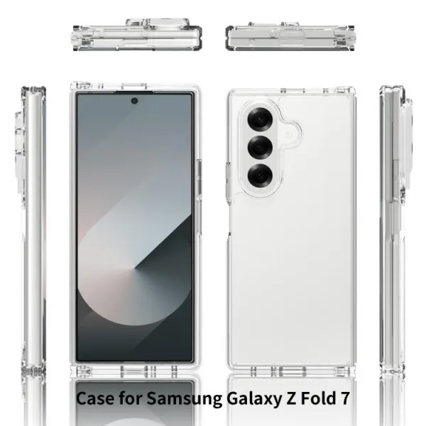 SHOCK Extra odolný kryt Samsung Galaxy Z Fold7 5G priehľadný