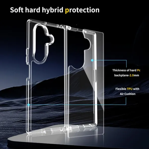 SHOCK Extra odolný kryt Samsung Galaxy Z Fold7 5G priehľadný