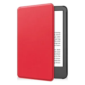 LEATHER Zaklápacie puzdro pre Amazon Kindle 11. generácia 2022 / 2024 červené