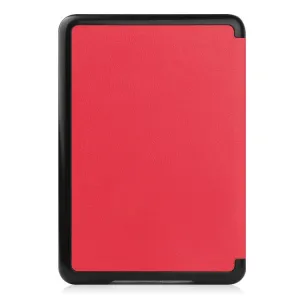 LEATHER Zaklápacie puzdro pre Amazon Kindle 11. generácia 2022 / 2024 červené