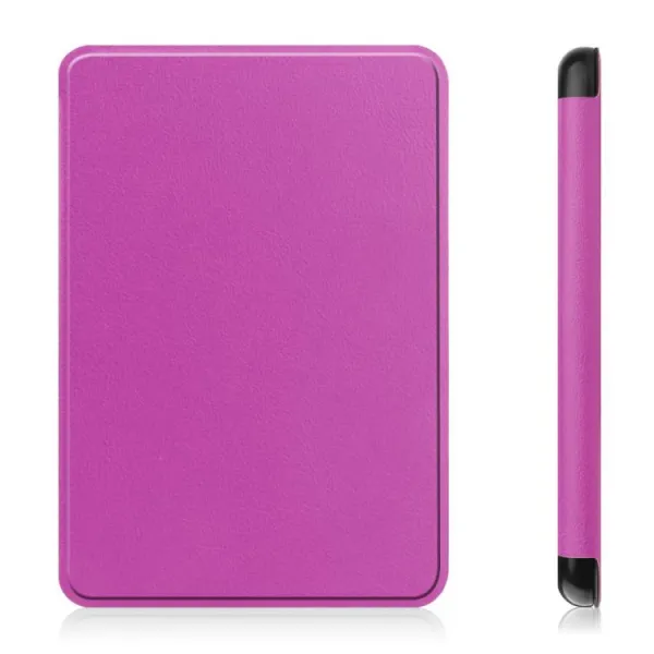 LEATHER Zaklápacie puzdro pre Amazon Kindle 11. generácia 2022 / 2024 fialové