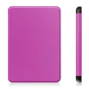 LEATHER Zaklápacie puzdro pre Amazon Kindle 11. generácia 2022 / 2024 fialové