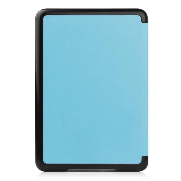 LEATHER Zaklápacie puzdro pre Amazon Kindle 11. generácia 2022 / 2024 svetlomodré