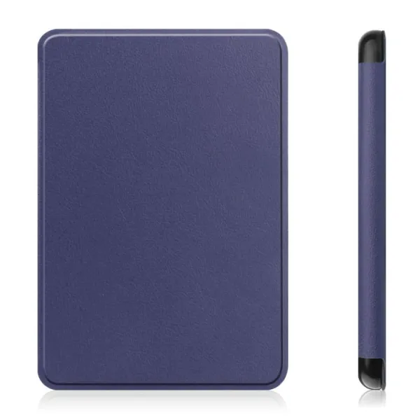 LEATHER Zaklápacie puzdro pre Amazon Kindle 11. generácia 2022 / 2024 tmavomodré