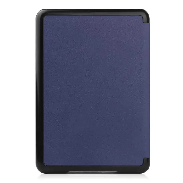 LEATHER Zaklápacie puzdro pre Amazon Kindle 11. generácia 2022 / 2024 tmavomodré