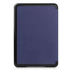 LEATHER Zaklápacie puzdro pre Amazon Kindle 11. generácia 2022 / 2024 tmavomodré