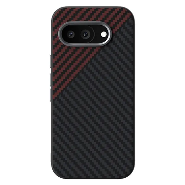 ABEEL C CARBON Ochranný kryt pre Google Pixel 9a BLACK-RED