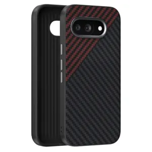 ABEEL C CARBON Ochranný kryt pre Google Pixel 9a BLACK-RED