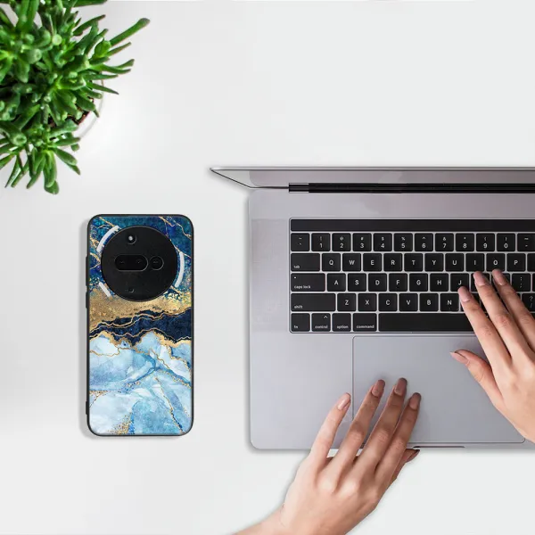 MY ART Ochranný kryt pre Nothing Phone (3a) BLUE MARBLE (141)