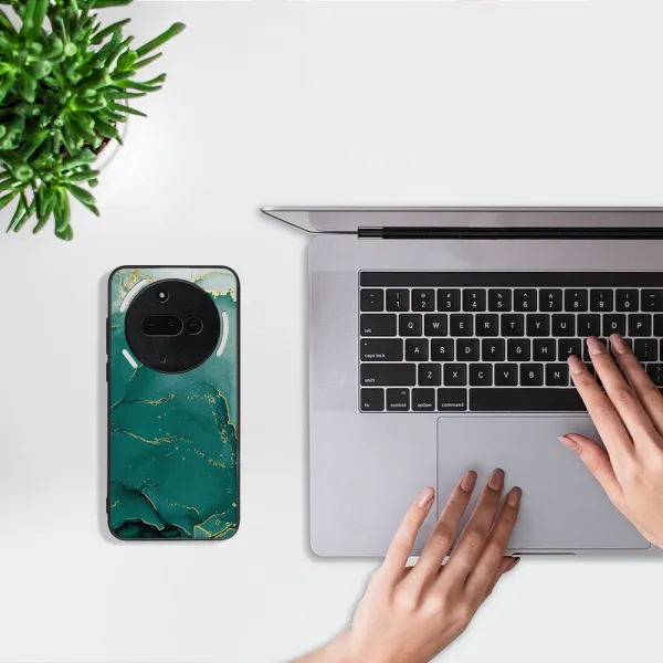 MY ART Ochranný kryt pre Nothing Phone (3a) GREEN MARBLE (145)
