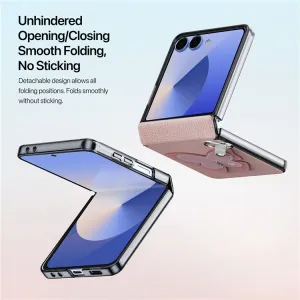 DUX LUVY Kryt so šnúrkou pre Samsung Galaxy Z Flip7 5G PINK BUTTERFLY