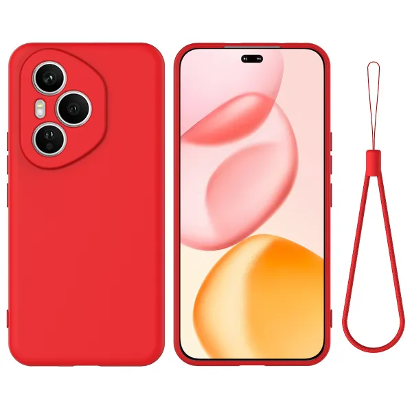 RUBBER Ochranný obal pre Honor 400 Pro 5G červený