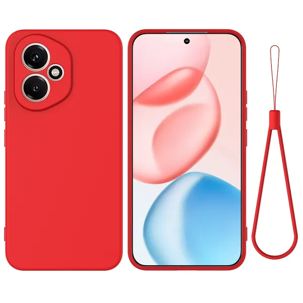 RUBBER Ochranný kryt pre Honor 400 5G červený