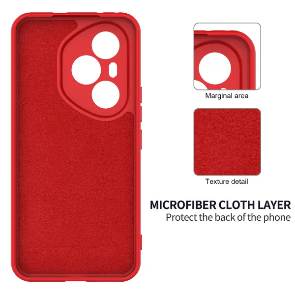 RUBBER Ochranný obal pre Honor 400 Pro 5G červený