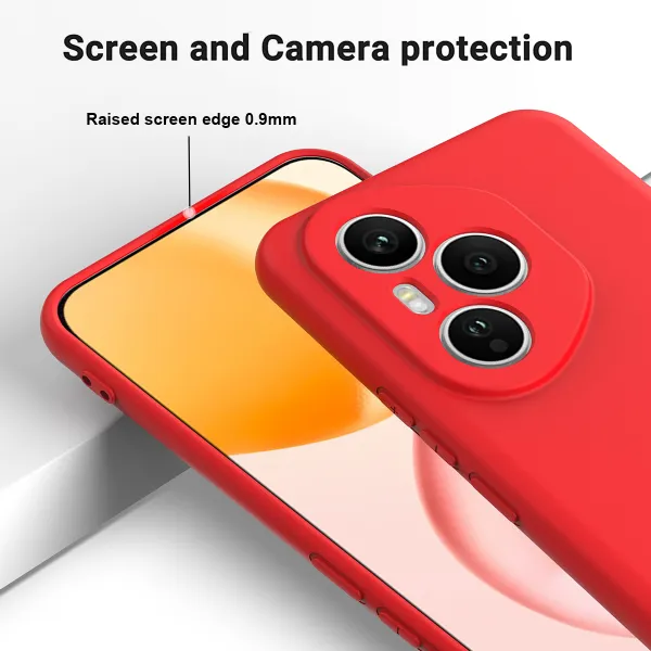 RUBBER Ochranný obal pre Honor 400 Pro 5G červený