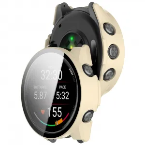 PC FULL COVER Plastový kryt so sklom pre Garmin Forerunner 570 47mm IVORY WHITE