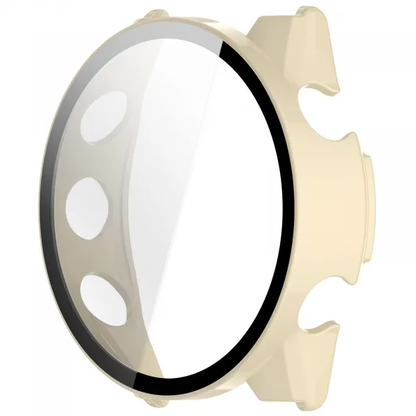 PC FULL COVER Plastový kryt so sklom pre Garmin Forerunner 570 47mm IVORY WHITE