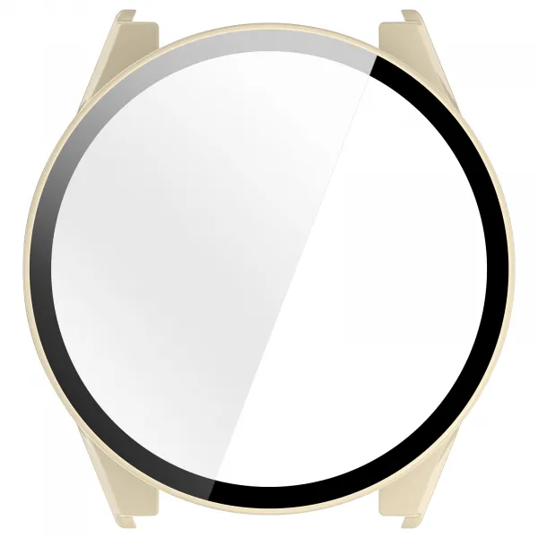 PC FULL COVER Plastový kryt so sklom pre Garmin Forerunner 570 47mm IVORY WHITE