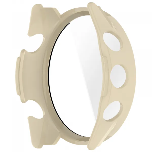PC FULL COVER Plastový kryt so sklom pre Garmin Forerunner 570 47mm IVORY WHITE