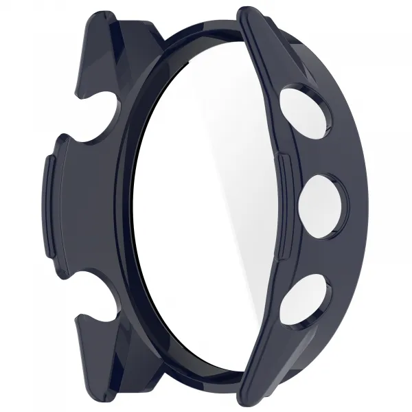 PC FULL COVER Plastový kryt so sklom pre Garmin Forerunner 570 42mm modrý