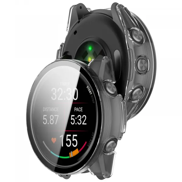 PC FULL COVER Plastový kryt so sklom pre Garmin Forerunner 570 42mm priehľadný