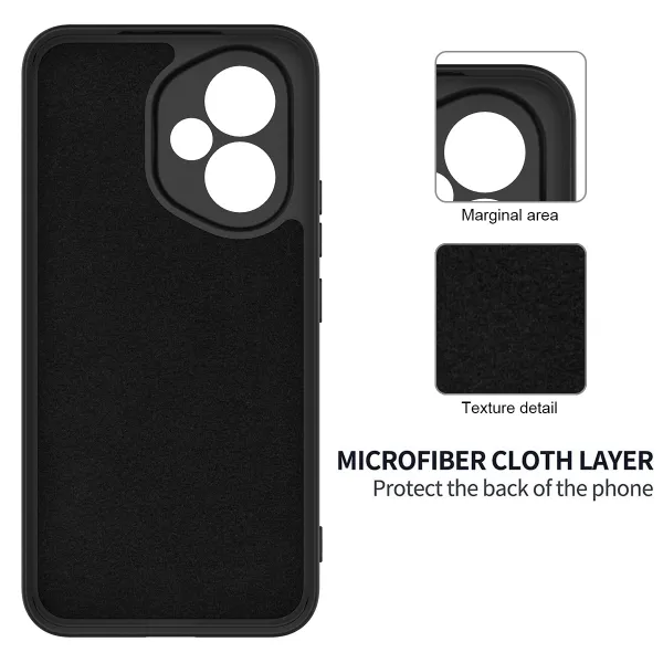 RUBBER Ochranný kryt pre Honor 400 5G čierny