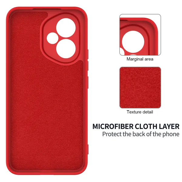 RUBBER Ochranný kryt pre Honor 400 5G červený