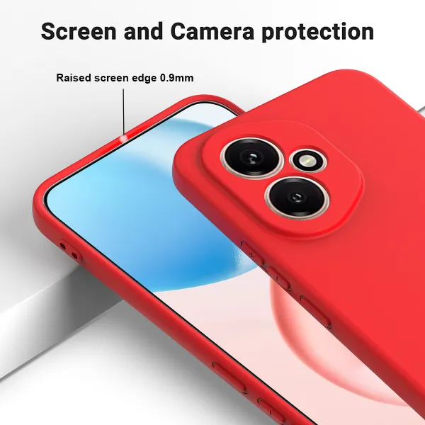RUBBER Ochranný kryt pre Honor 400 5G červený