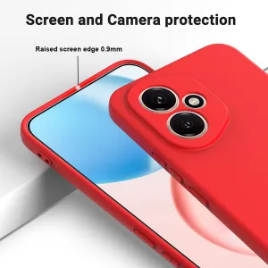 RUBBER Ochranný kryt pre Honor 400 5G červený