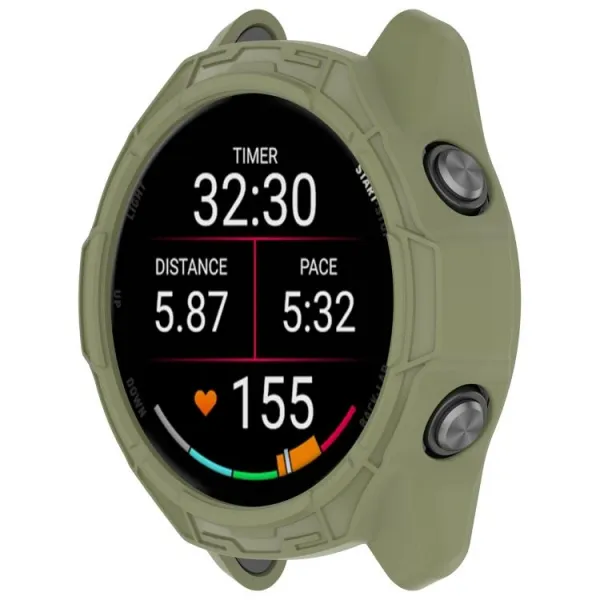 TPU HALF COVER Kryt pre Garmin Forerunner 970 zelený