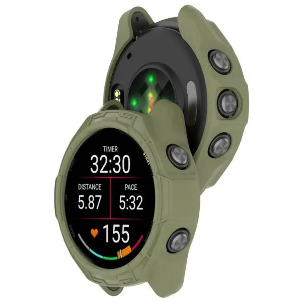 TPU HALF COVER Kryt pre Garmin Forerunner 970 zelený