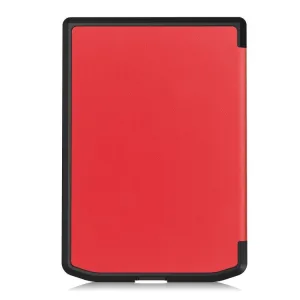 LEATHER Zaklápací kryt pre PocketBook 619 Verse Lite červený