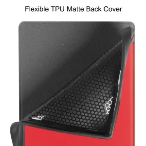 LEATHER Zaklápací kryt pre PocketBook 619 Verse Lite červený