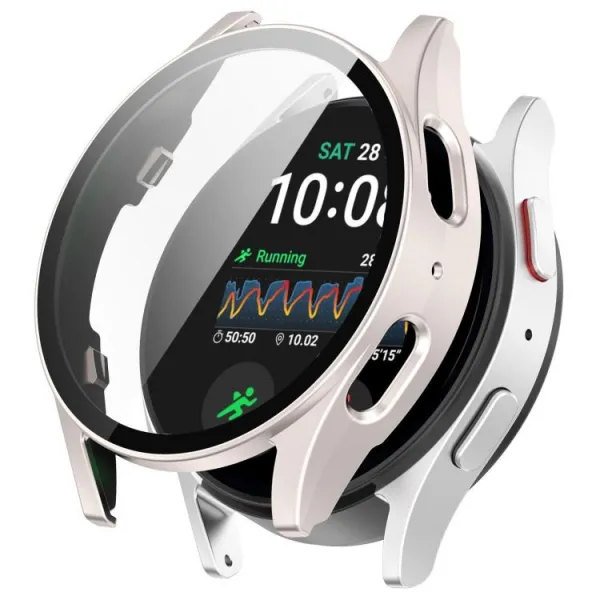 PC FULL COVER Plastový kryt so sklom pre Samsung Galaxy Watch 7 40mm STARLIGHT