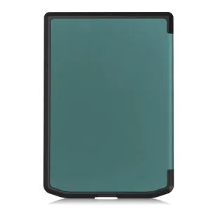 LEATHER Zaklápací kryt pre PocketBook 619 Verse Lite zelený