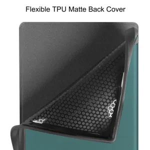 LEATHER Zaklápací kryt pre PocketBook 619 Verse Lite zelený