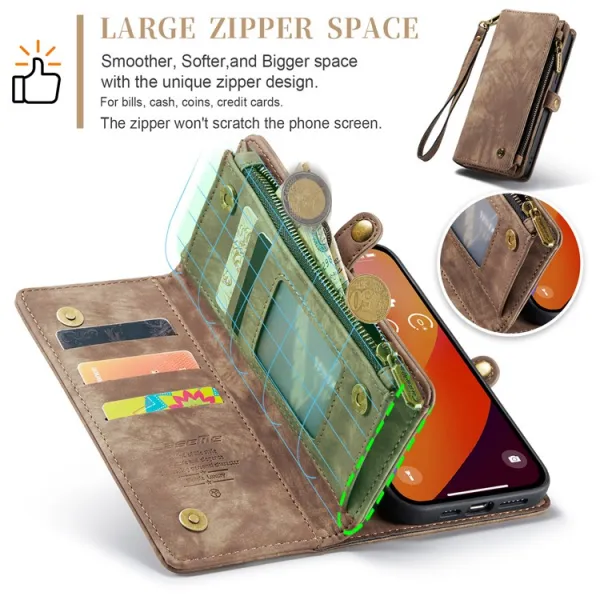 WALLET Ochranný kryt s peňaženkou 2v1 pre Apple iPhone 16 Pro Max hnedý