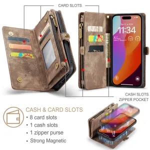 WALLET Ochranný kryt s peňaženkou 2v1 pre Apple iPhone 16 Pro Max hnedý