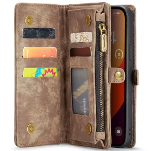 WALLET Ochranný kryt s peňaženkou 2v1 pre Apple iPhone 16 Pro Max hnedý