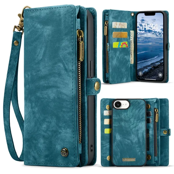 WALLET Ochranný kryt s peňaženkou 2v1 pre Apple iPhone 16e / iPhone 17e modrý