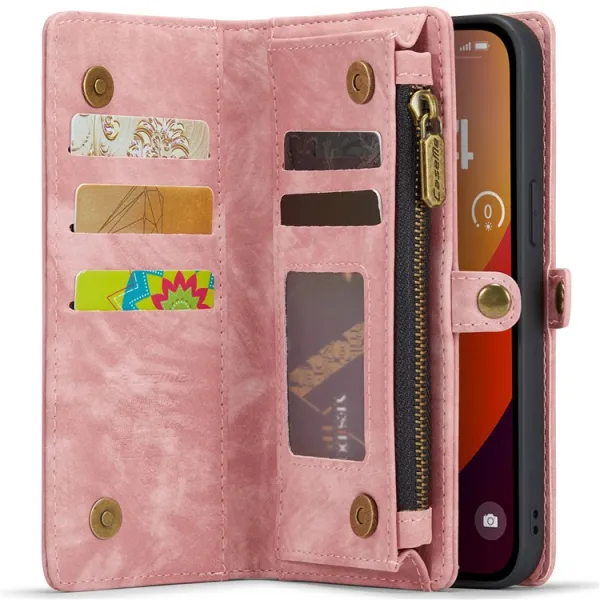 WALLET Ochranný kryt s peňaženkou 2v1 pre Apple iPhone 16 Pro Max ružový
