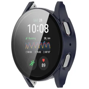 PC FULL COVER Plastový kryt so sklom pre Samsung Galaxy Watch 7 40mm tmavomodrý
