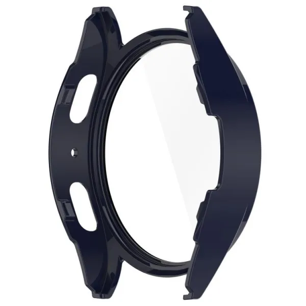 PC FULL COVER Plastový kryt so sklom pre Samsung Galaxy Watch 7 40mm tmavomodrý