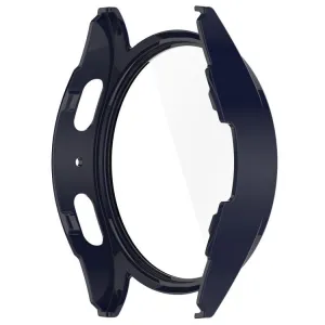 PC FULL COVER Plastový kryt so sklom pre Samsung Galaxy Watch 7 40mm tmavomodrý