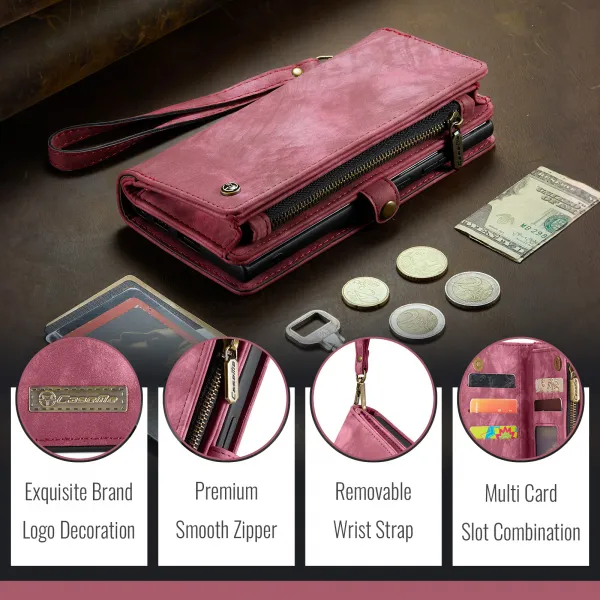 WALLET Ochranný kryt s peňaženkou 2v1 pre Apple iPhone 16e / iPhone 17e červený