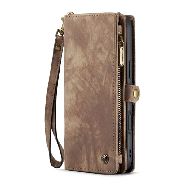 WALLET Ochranný kryt s peňaženkou 2v1 pre Apple iPhone 16 Plus hnedý
