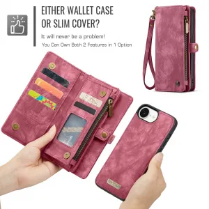 WALLET Ochranný kryt s peňaženkou 2v1 pre Apple iPhone 16e / iPhone 17e červený