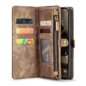 WALLET Ochranný kryt s peňaženkou 2v1 pre Apple iPhone 16 Plus hnedý
