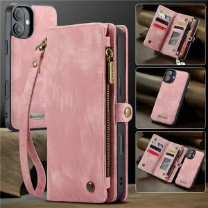 WALLET Ochranný kryt s peňaženkou 2v1 pre Apple iPhone 16 Plus ružový