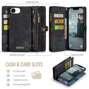 WALLET Ochranný kryt s peňaženkou 2v1 pre Apple iPhone 16e / iPhone 17e čierny